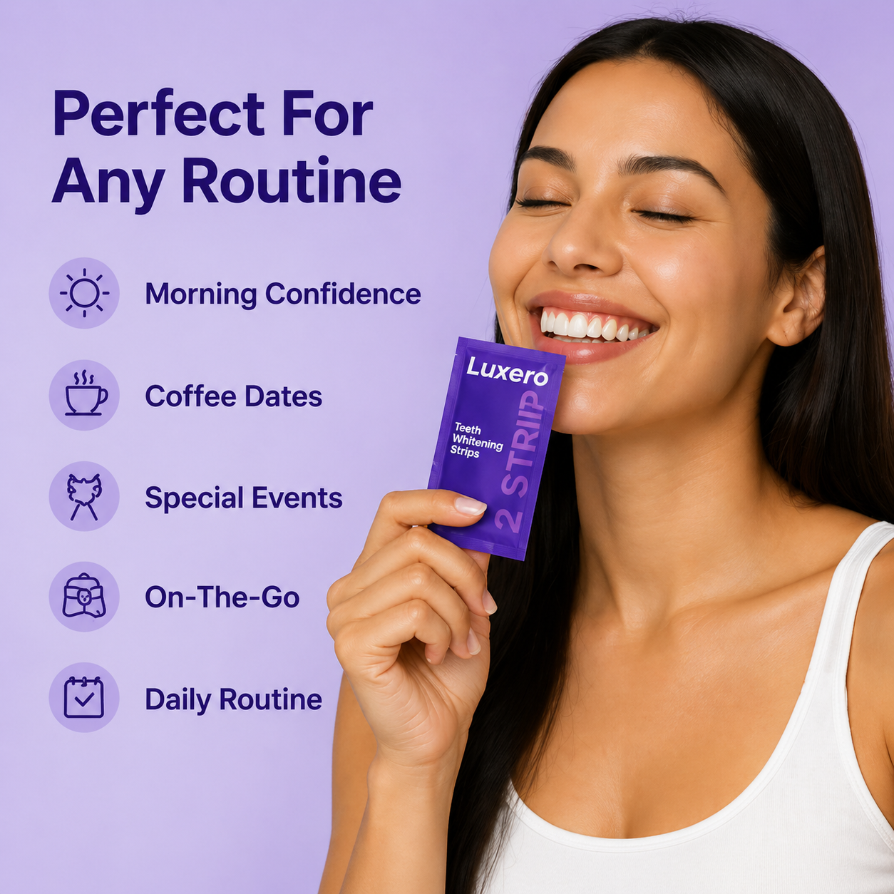 Luxero Purple Teeth Whitening Strips